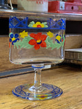 Hand-painted glass toothpick holder