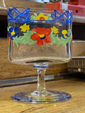 Hand-painted glass toothpick holder