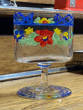 Hand-painted glass toothpick holder