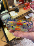 Hand-painted glass toothpick holder