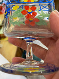 Hand-painted glass toothpick holder