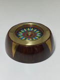 Wooden and brass compass