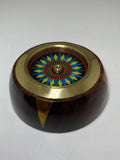 Wooden and brass compass