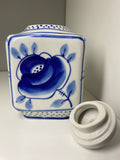 Soviert era Gzhel porcelain tea caddy