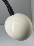 1980s Vintage Desk Lamp – Off-White & Black Flexible Neck – LED Bulb Included