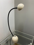 1980s Vintage Desk Lamp – Off-White & Black Flexible Neck – LED Bulb Included