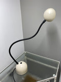 1980s Vintage Desk Lamp – Off-White & Black Flexible Neck – LED Bulb Included