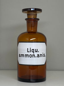 Vintage apothecary bottle - Liqu.ammon.anis