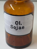 Vintage apothecary bottle - Ol. Sojae