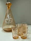 Festival of Britain 1951 decanter and glasses