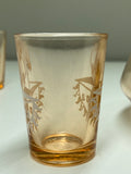 Festival of Britain 1951 Souvenir Rose Glass Decanter & Shot Glasses