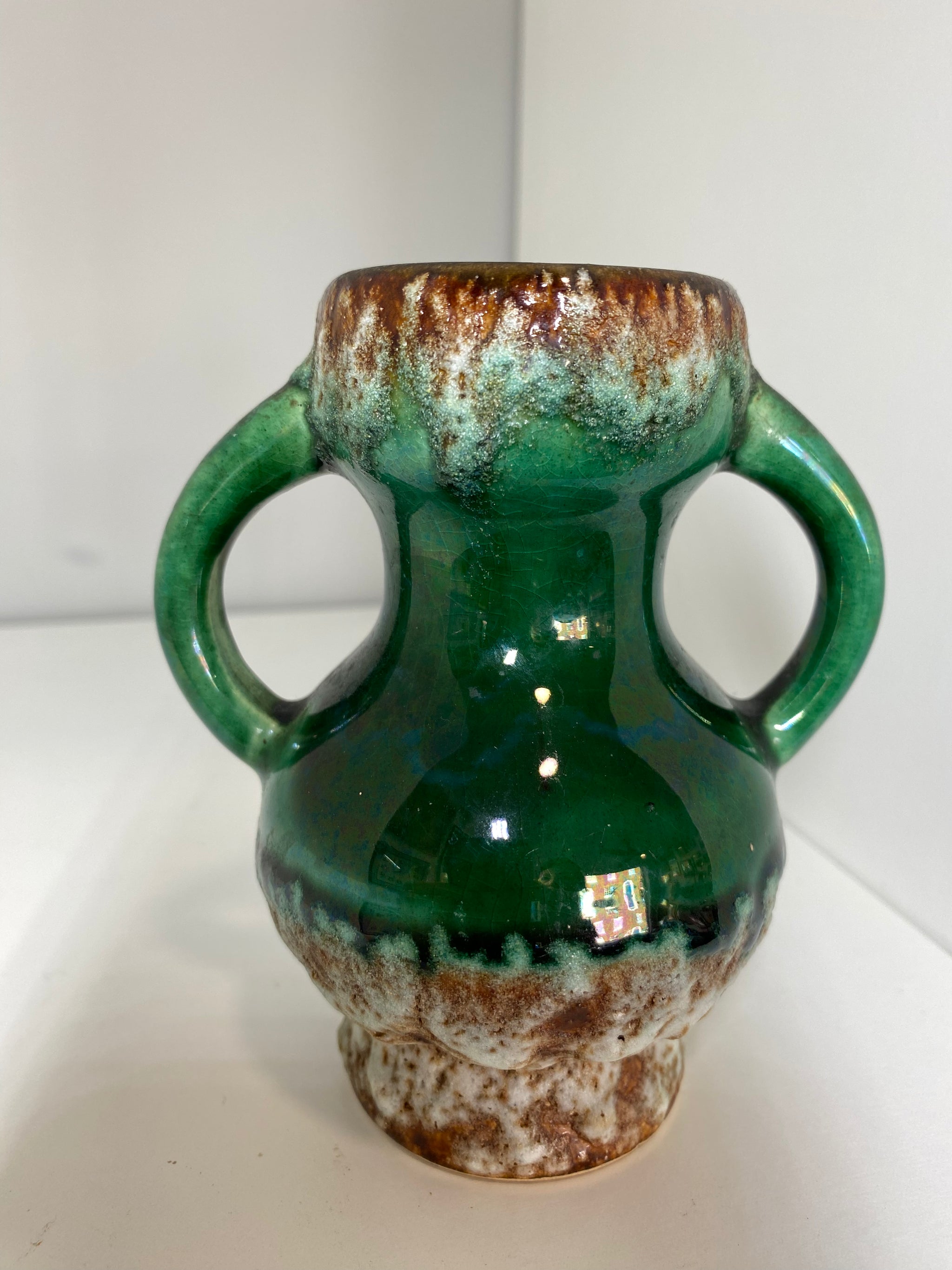 Mid-Century 1970s Jopeko West German Pottery Fat Lava Vase