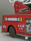 Vintage 1950s Horikowa Toy Fire Engine – Battery-Operated Tin Plate Design