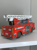 Vintage 1950s Horikowa Toy Fire Engine – Battery-Operated Tin Plate Design