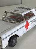 Vintage 1960s Tin Friction Toy Ambulance – Made in Hong Kong