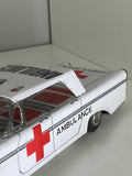 Vintage 1960s Tin Friction Toy Ambulance – Made in Hong Kong