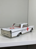 Vintage 1960s Tin Friction Toy Ambulance – Made in Hong Kong