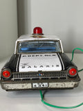 Vintage ASC-Japan Tin Toy Ford Galaxie Police Car – 1960s Battery-Powered