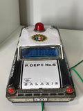 Vintage ASC-Japan Tin Toy Ford Galaxie Police Car – 1960s Battery-Powered