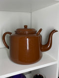 Large vintage enamel teapot