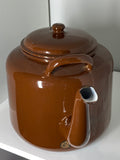 Large vintage enamel teapot