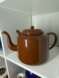 Large vintage enamel teapot