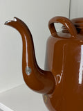 Large vintage enamel teapot