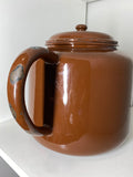 Large vintage enamel teapot