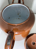 Large vintage enamel teapot