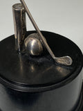 Vintage chrome Polo trophy on a bakelite base