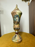 Mid-Century Soviet Fencing Trophy – Metal & Painted Glass