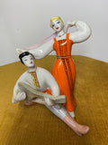 1970s Polinsky Art Ceramics Porcelain Figurine – Cossack Dancers & Balalaika