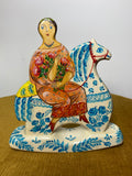 Vintage Russian folk art wooden figurine