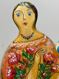 Vintage Russian folk art wooden figurine