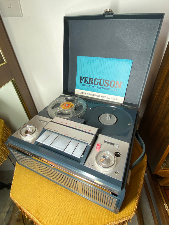 Vintage Ferguson 3224 Reel-to-Reel Tape Recorder – Fully Working