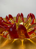 Murano art glass flame bowl