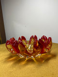 Murano art glass flame bowl