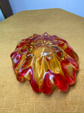 Murano art glass flame bowl