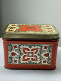 Small vintage Russian tin tea caddy