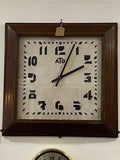 Large 1930s French Art Deco Wall Clock by ATO – Restored & Working