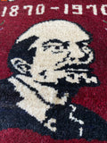 Vintage 1970 Soviet Lenin Wool Rug – 100th Anniversary Commemorative Collectible