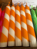 Juicy Orange & White Helter Skelter Candle – True North Chandlers
