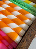 Juicy Orange & White Helter Skelter Candle – True North Chandlers