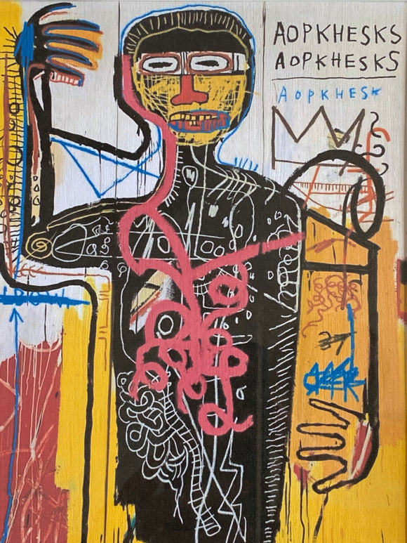 Framed print ‘Versus Medici’ by Jean-Michel Basquiat