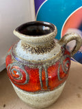 1970s West German Pottery Jug – Jasba Keramik Lava Vase