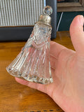 Victorian Pressed Glass Perfume Bottle – Sterling Silver Collar