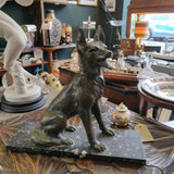 Art Deco spelter figure of a German Shepherd