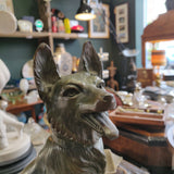 Art Deco spelter figure of a German Shepherd