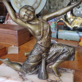 Art Deco spelter dancer on marble base