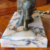 Art Deco spelter dancer on marble base